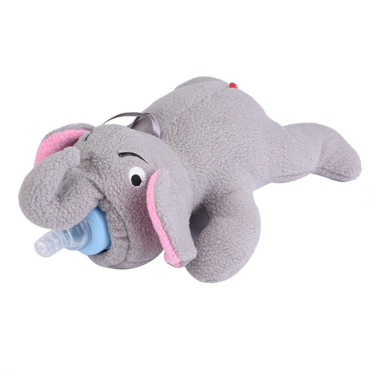 Elephant Character Plush Feeder Cover Gray