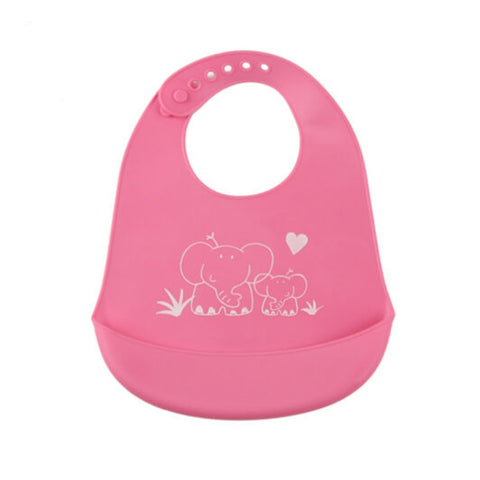Animal Print Silicone Baby Feeding Bib