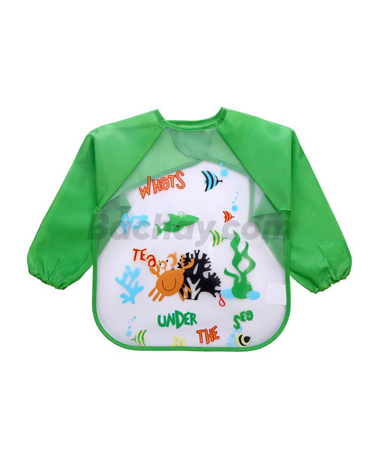 Little Moon Cute Animals Full Sleeve Feeding Bib