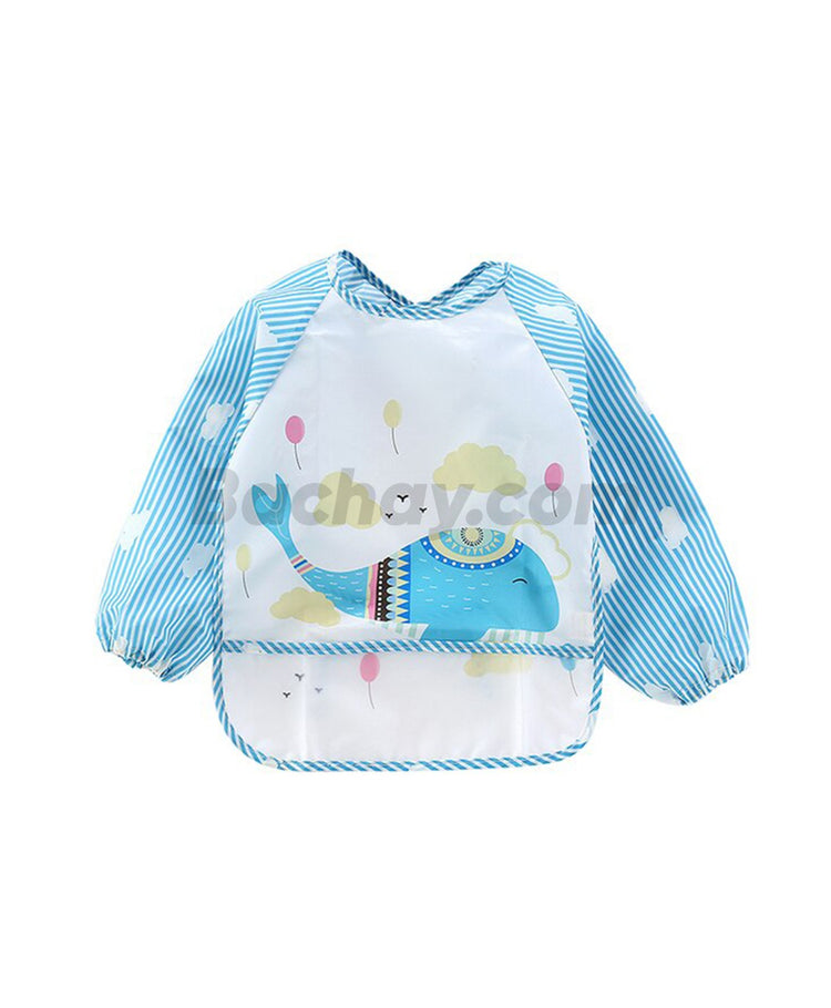 Little Moon Cute Animals Full Sleeve Feeding Bib