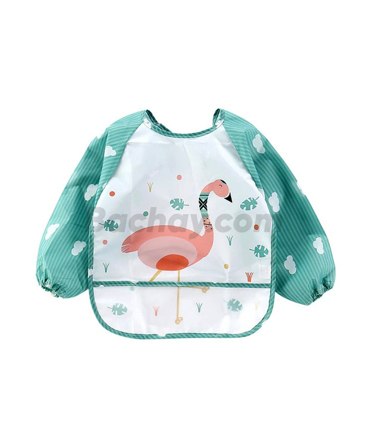 Little Moon Cute Animals Full Sleeve Feeding Bib