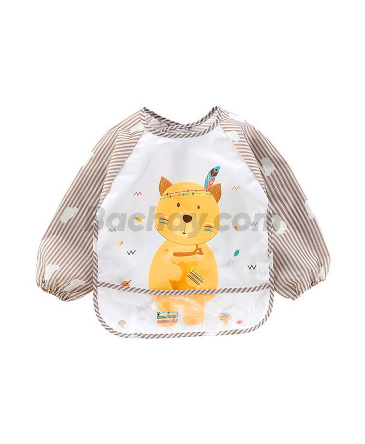 Little Moon Cute Animals Full Sleeve Feeding Bib