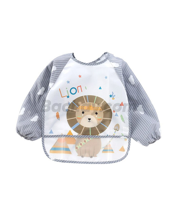 Little Moon Cute Animals Full Sleeve Feeding Bib