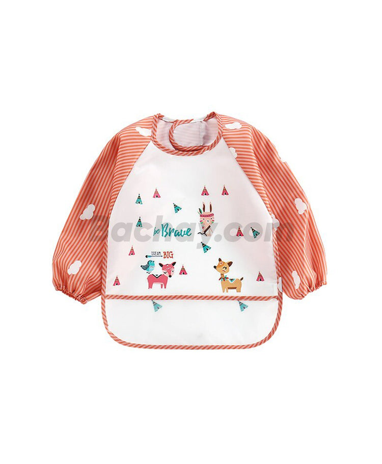 Little Moon Cute Animals Full Sleeve Feeding Bib