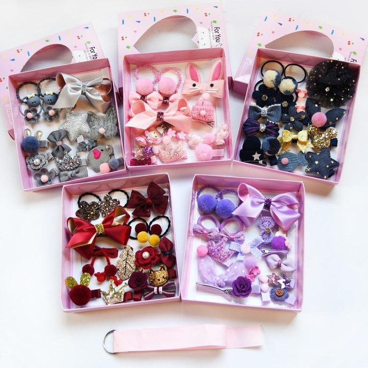 Set of 17 Hair Tie Accessories