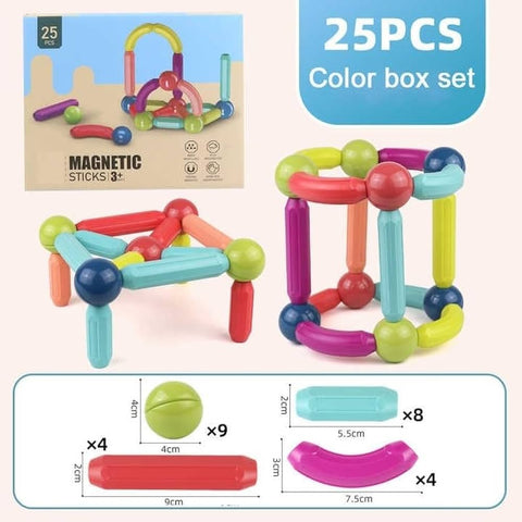 Magnetic Building Blocks Set 25-PCS