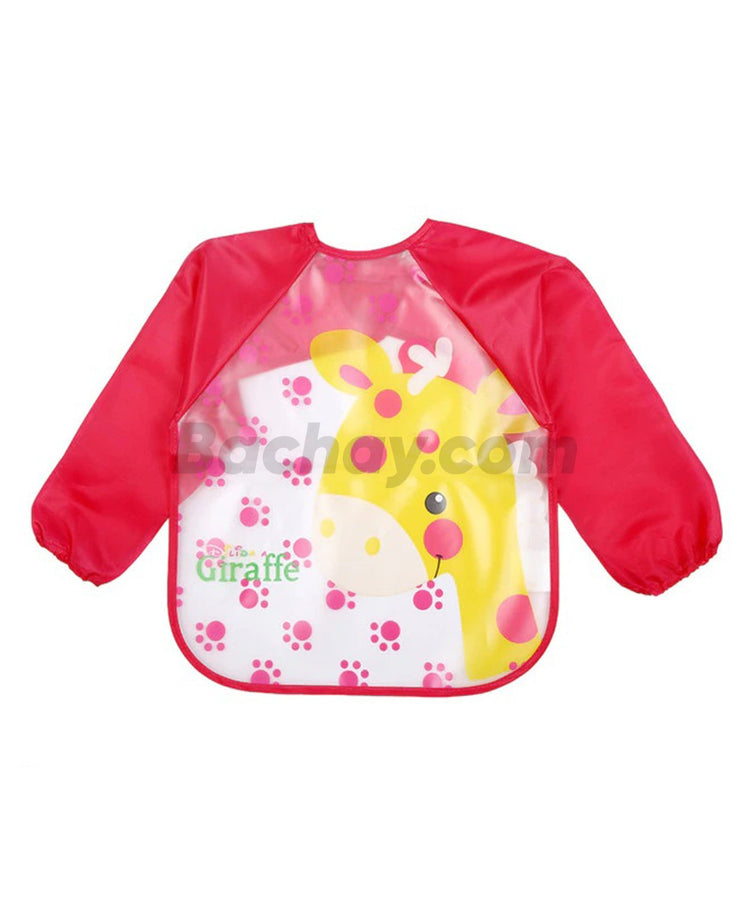 Little Moon Cute Animals Full Sleeve Feeding Bib
