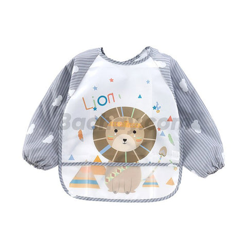 Little Moon Cute Animals Full Sleeve Feeding Bib