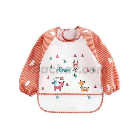 Little Moon Cute Animals Full Sleeve Feeding Bib