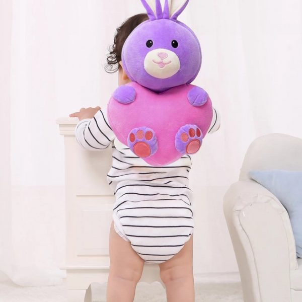 Baby Bunny Character Head Support Pillow – Pink & Purple
